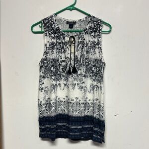 Lucky Brand woman’s floral paisley sleeveless peasant boho top size S NWT